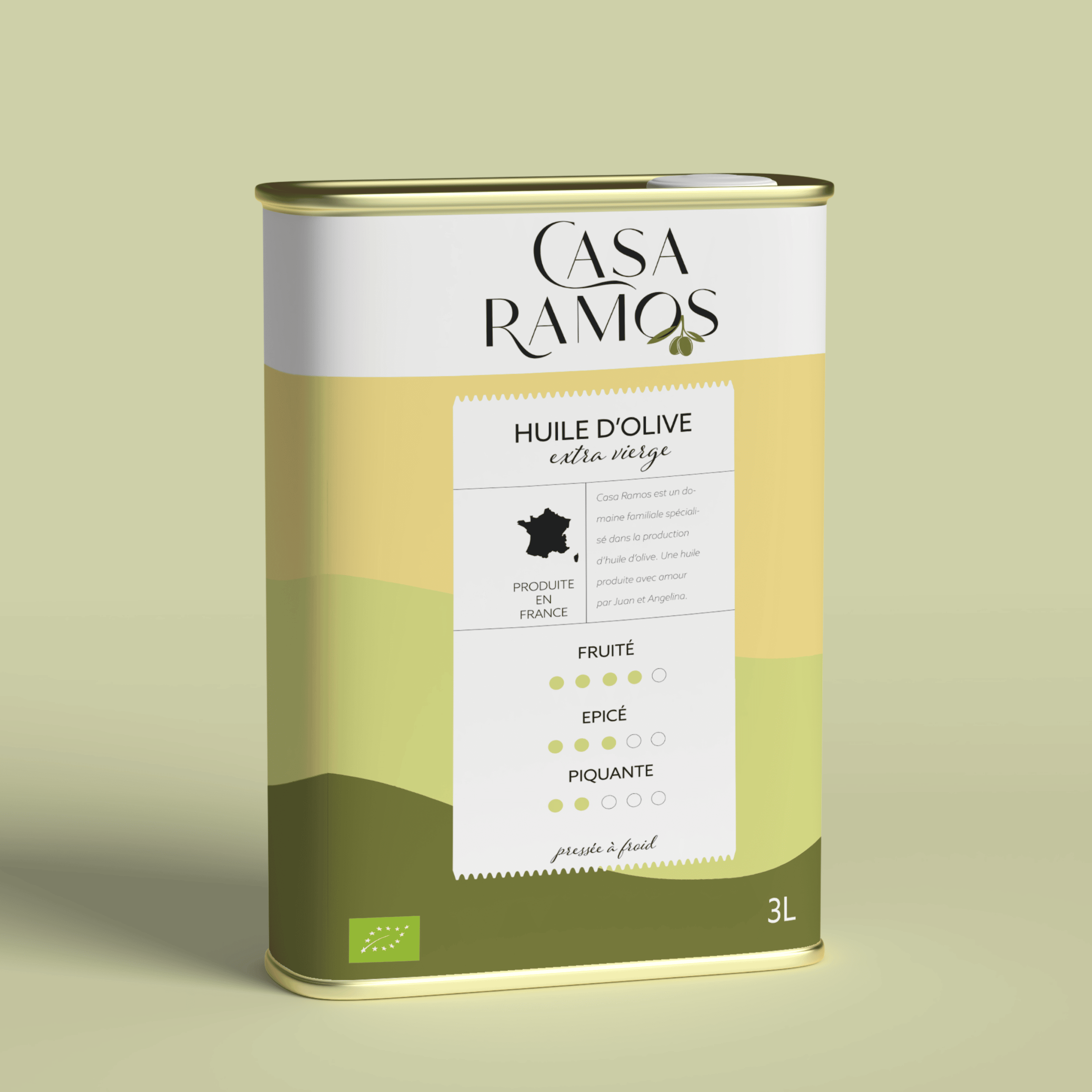 Packaging graphiste - Bidon huile d'olive