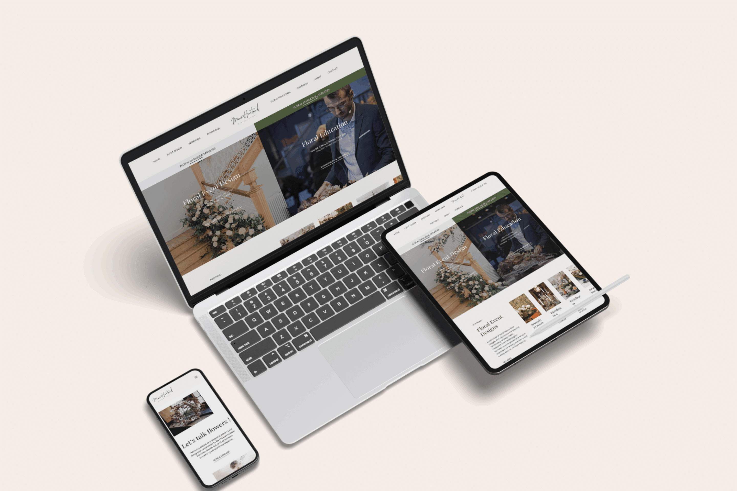 création du site web d'un fleuriste